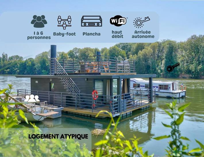 Location de vacances pour 6 personnes, avec vue sur le lac ainsi que vue et balcon à Conflans-Sainte-Honorine