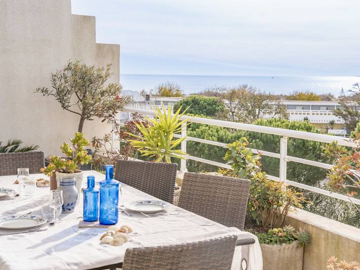 Appartement de vacances pour 4 personnes, avec terrasse et jardin à La Grande-Motte