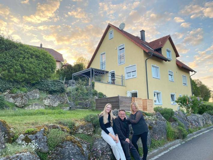 Ferienwohnung für 3 Personen, mit Terrasse und Ausblick in Pegnitz