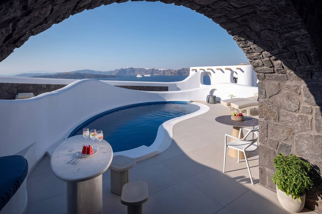 Villa für 6 Personen mit Balkon in Akrotiri, Santorin