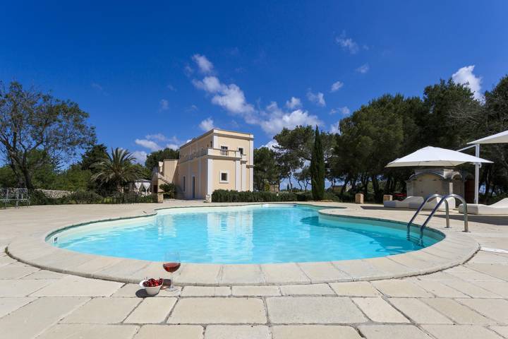 Casa vacanza per 12 persone, con Balcone e Balcone/Terrazza nonché Terrazza e Panorama in Porto Selvaggio