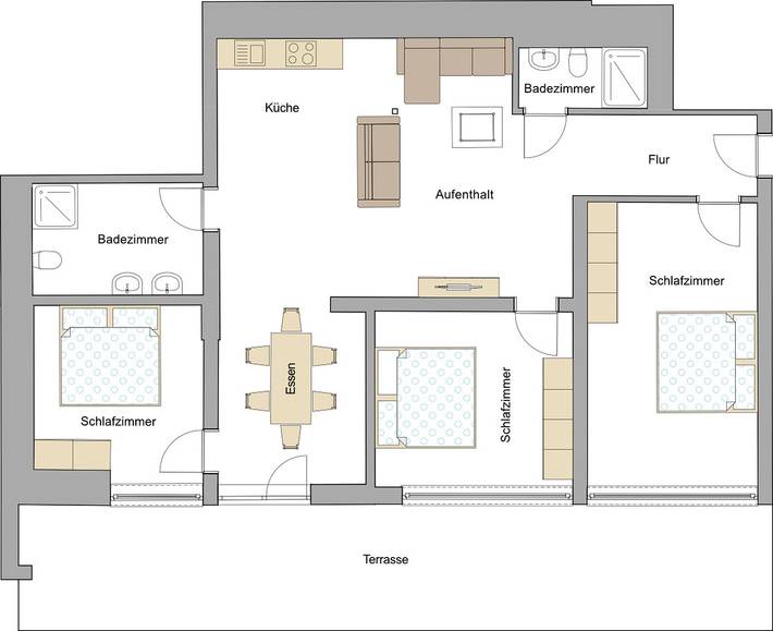 Ferienwohnung für 7 Personen, mit Sauna und Garten sowie Terrasse - 1