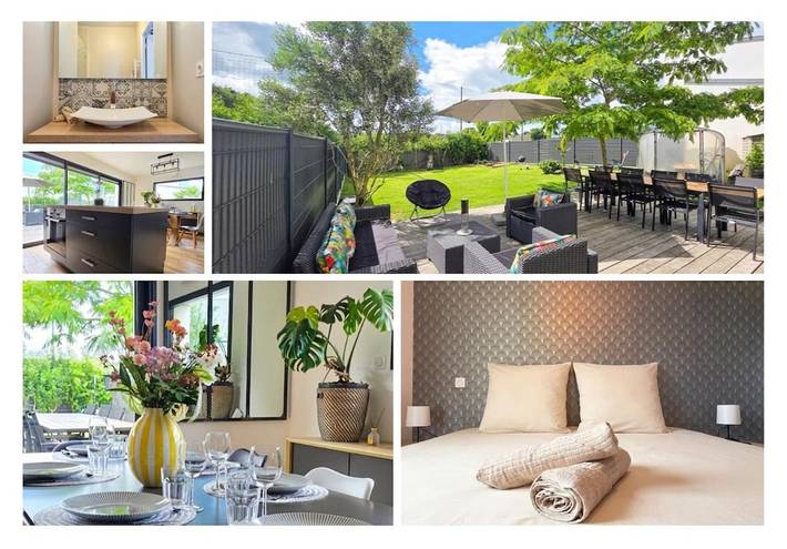 Location de vacances pour 8 personnes, avec terrasse et jardin à Elven