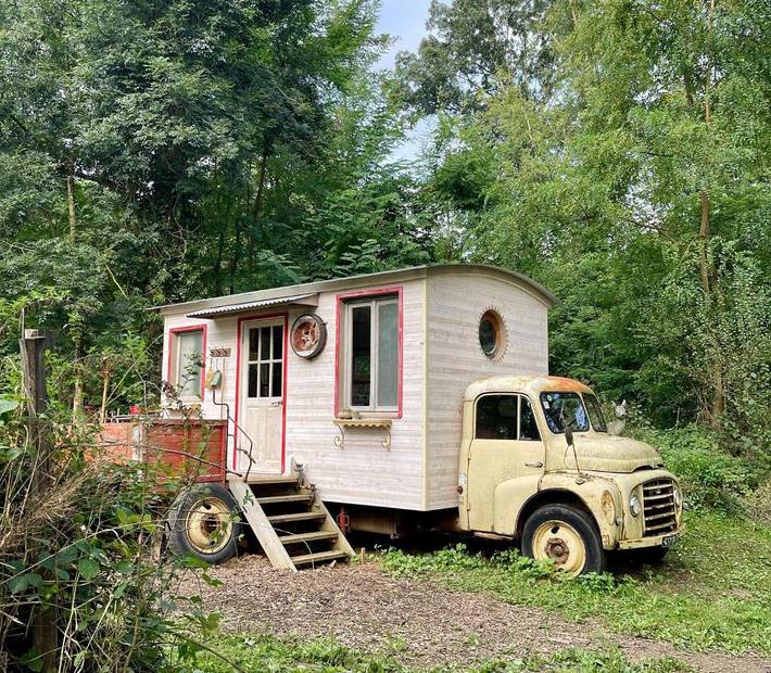 Camping pour 2 personnes, avec Terrasse ainsi que Jardin et Vue