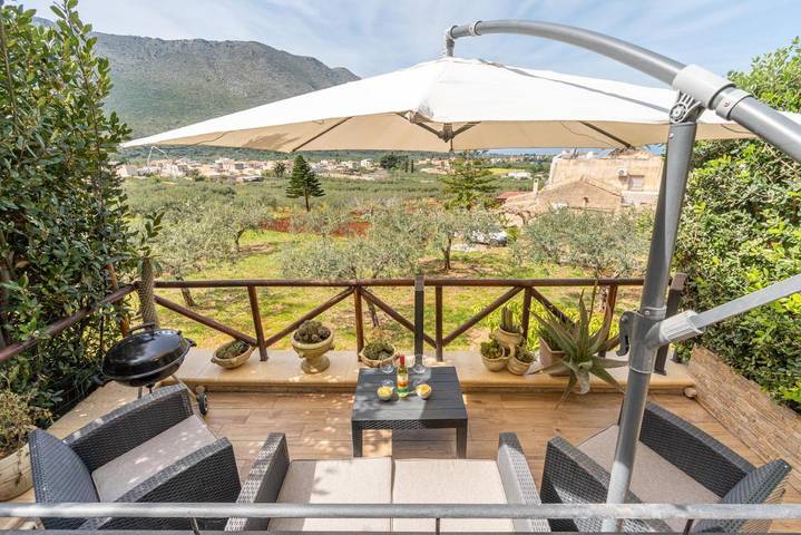 Ferienhaus für 5 Personen, mit Balkon und Terrasse sowie Garten und Ausblick