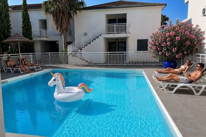 Appartement de vacances pour 4 personnes, avec Balcon et Piscine