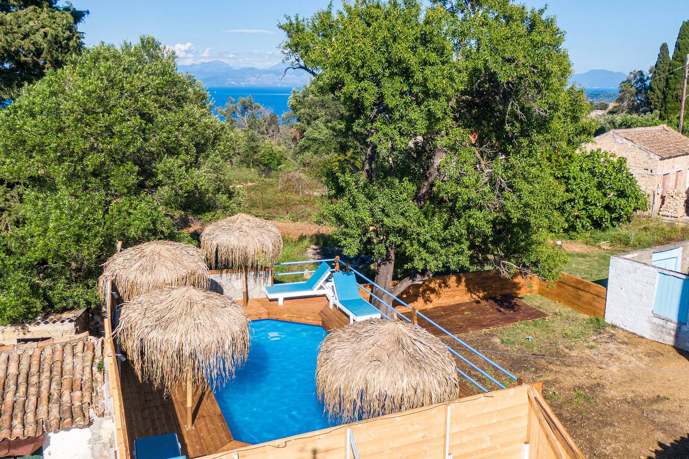 Country House 'Kalimoukos' with Sea View, Wi-Fi and Air Conditioning in Corfu