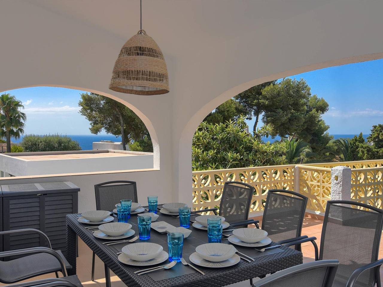 Intime Villa mit privatem beheiztem Pool, Klimaanlage, Wlan und Parkplatz in Javea in Balcón al Mar, Jávea
