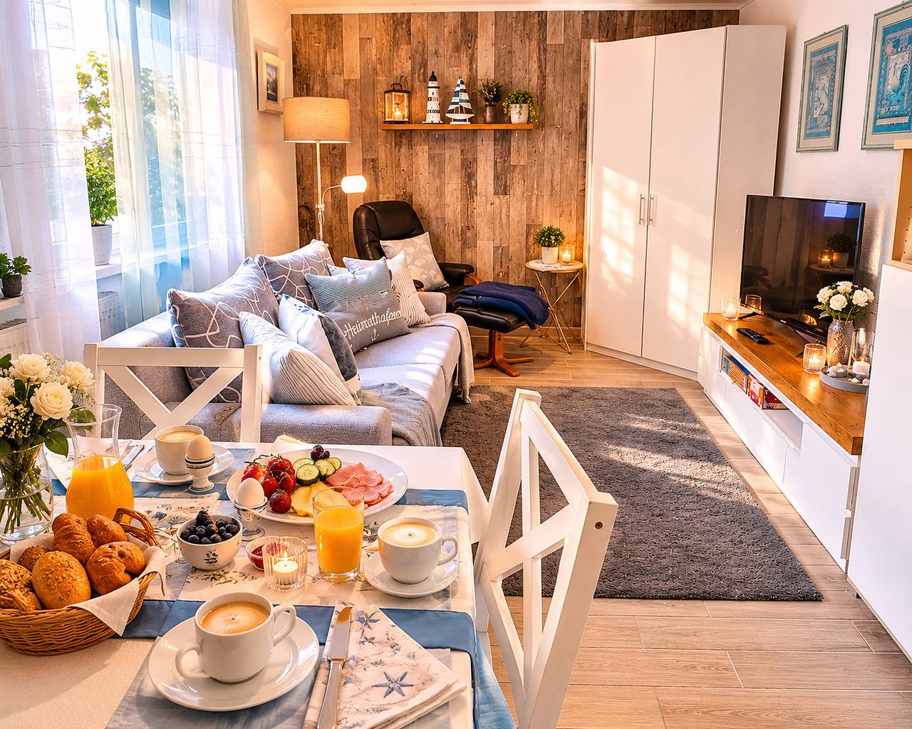 Ganze Ferienwohnung, Gästehaus Zur Seemöwe, Fewo 8, "Leuchtturm" in Dahme, Ostholstein