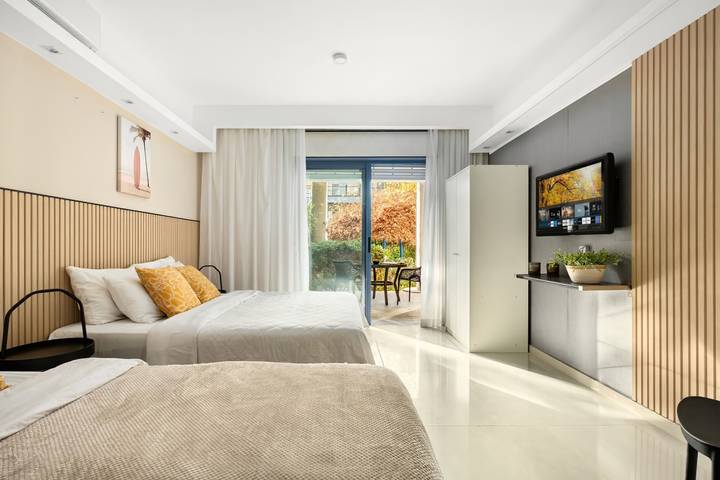 Gîte pour 3 personnes, avec balcon et piscine, adapté aux familles à Eilat - 4