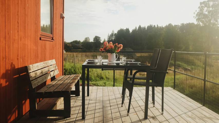 Stuga i lantlig miljö med fin utsikt in Herrljunga, Västergötland