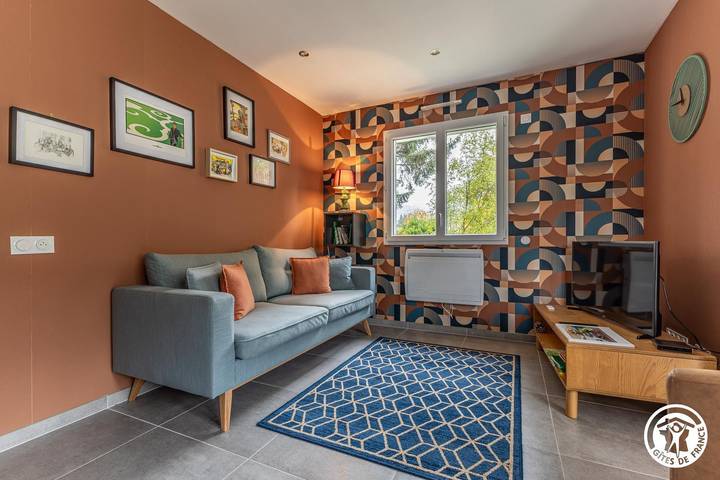 Gîte pour 6 personnes, avec Terrasse ainsi que Jardin et Vue