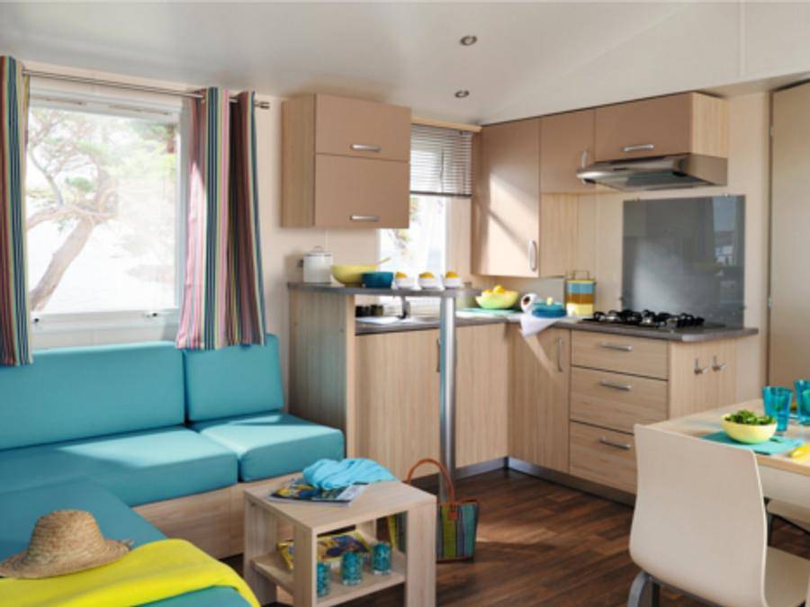 Camping Village Le Fayolan - Mobilhome 6 personnes - Riviera 860 3 Cd in Clairvaux-les-Lacs, Jura