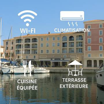 Gîte pour 6 personnes, avec vue et terrasse à Port-de-Bouc