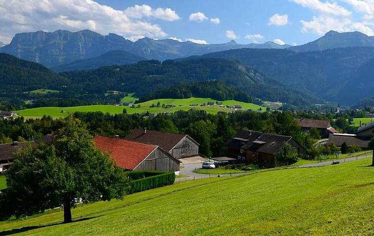 Bauernhof für 3 Personen, mit Terrasse und Garten sowie Sauna und Ausblick