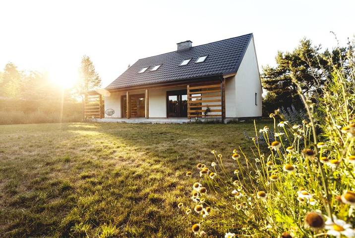 Ferienhaus für 8 Personen, mit Garten und Ausblick, mit Haustier