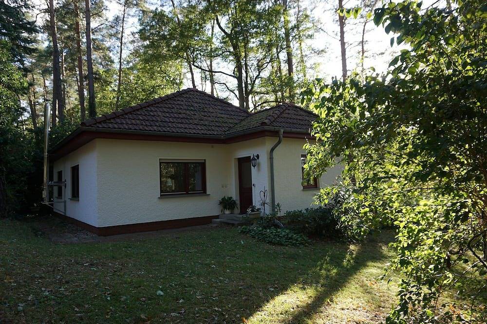 Freistehendes Ferienhaus (4+1 Pers.): Kamin*Steg*Terrasse*Wald*Seezugang*umzäunt in Waldsieversdorf, Märkische Schweiz-Oderland