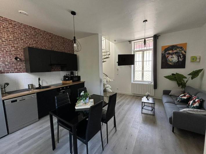 Appartement de vacances pour 4 personnes, avec Terrasse ainsi que Jardin et Vue
