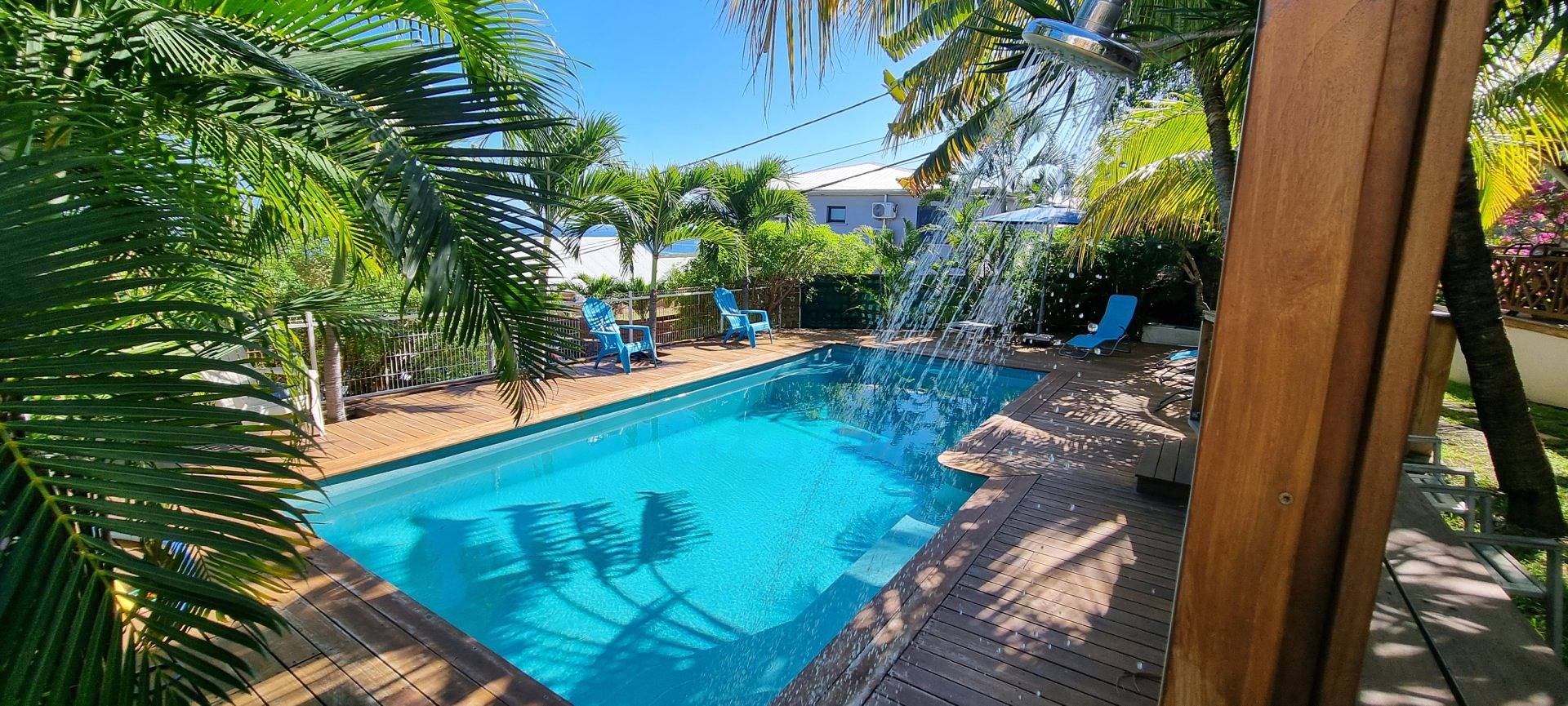 Studio le Bellier avec piscine au sel et vue mer in Saint-Leu, Île de la Réunion