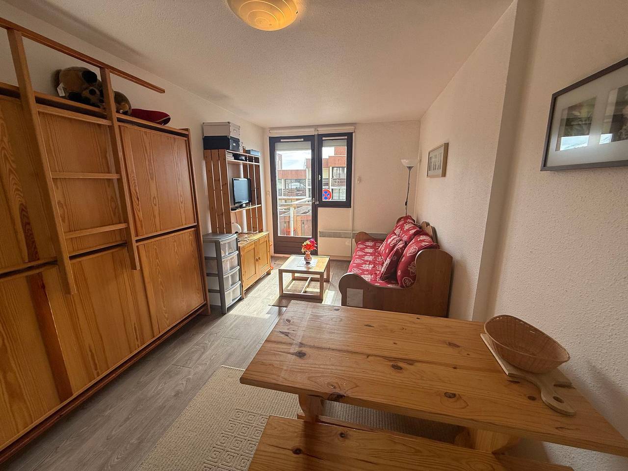 Appartement entier, Studio 3 couchages au pied des pistes, balcon in Prapoutel, Les Adrets