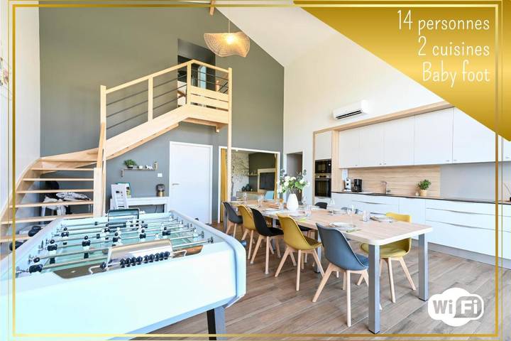 Maison de vacances pour 14 personnes, avec terrasse