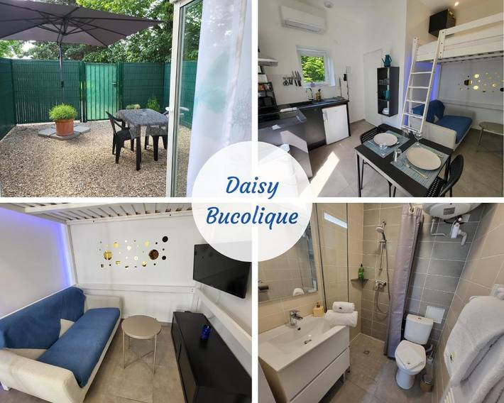 Gîte pour 2 personnes, avec Terrasse ainsi que Jardin et Vue à Irigny