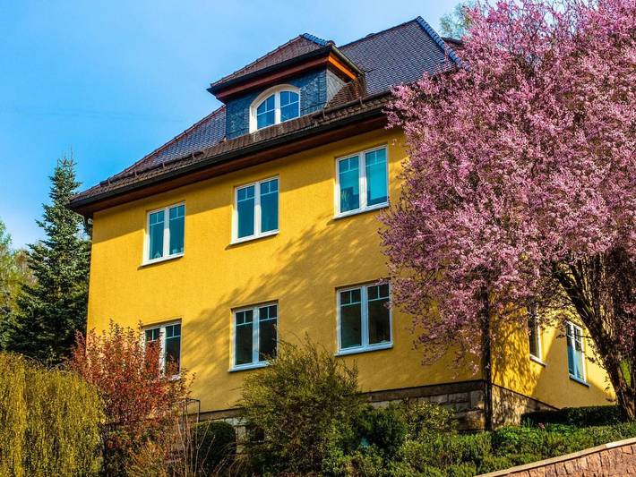 Ferienwohnung für 4 Personen, mit Terrasse und Sauna sowie Garten in Schönbrunn (Thüringer Wald)