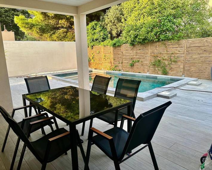 Maison de vacances pour 6 personnes, avec piscine ainsi que jardin et bassin pour enfant à Portiragnes