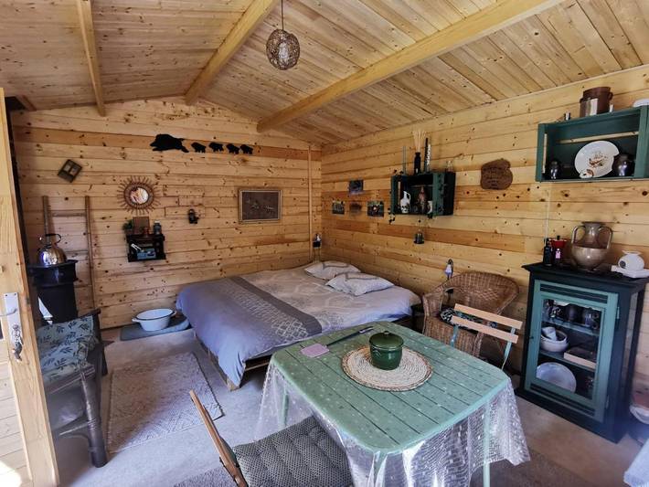 Tente pour 3 personnes, avec Terrasse ainsi que Jardin et Vue