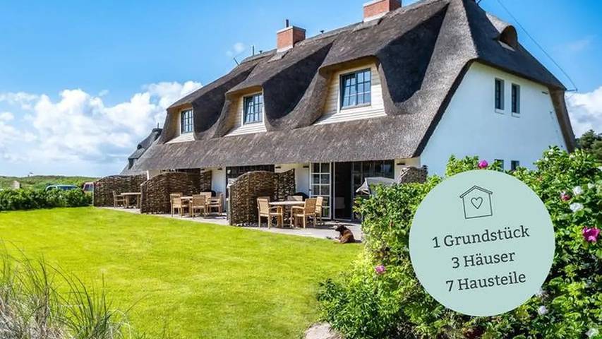 Ferienhaus für 6 Personen, mit Terrasse und Garten sowie Sauna auf Sylt