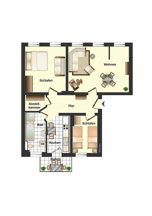 Ferienwohnung für 6 Personen, mit Garten in Altstadt (Erfurt) - 2