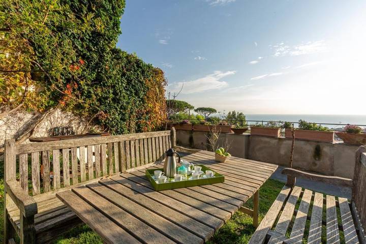 Ferienhaus mit meerblick für 5 Personen, mit Balkon und Terrasse sowie Garten und Ausblick
