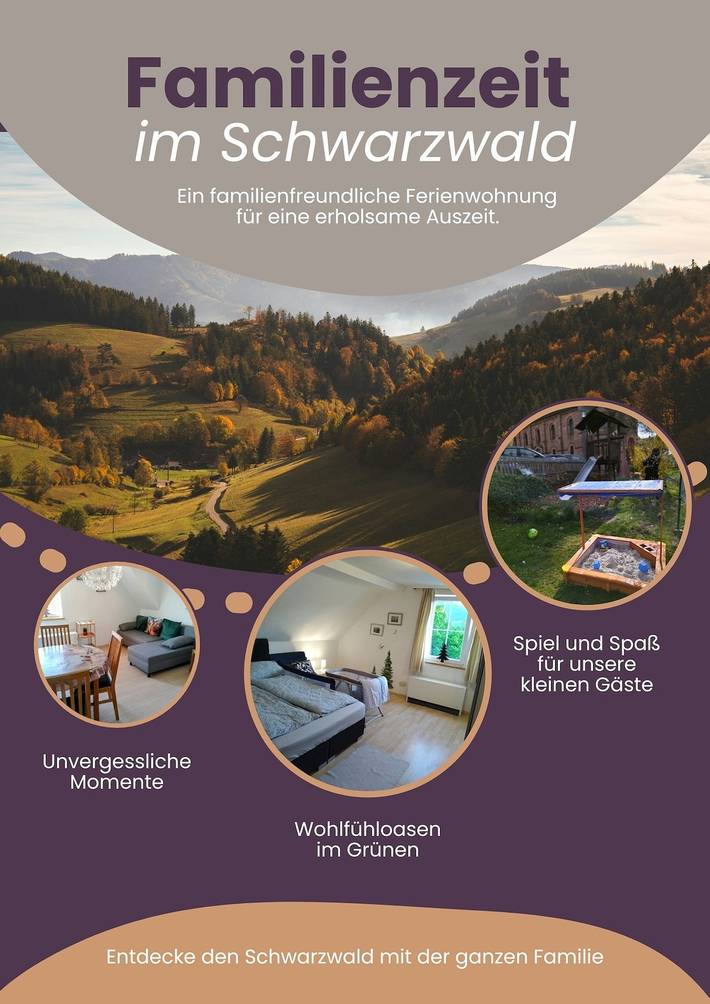 Apartament wakacyjny dla 4 osób, z Taras i Ogród oraz Widok w Północny Schwarzwald