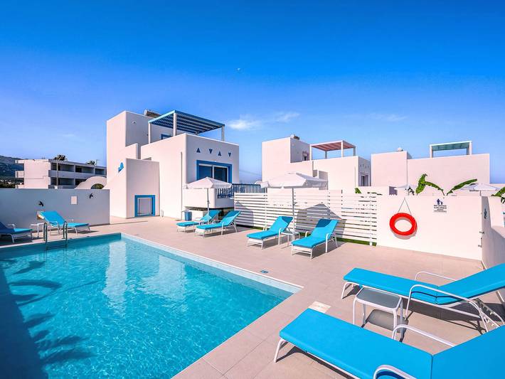 Ferienhaus für 11 Personen, mit Balkon und Terrasse sowie Garten und Pool auf Kos