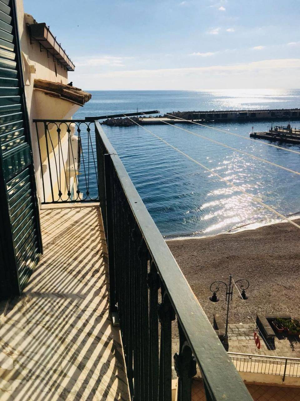 Cetara on the sea in Spiaggia del Lannio, Cetara