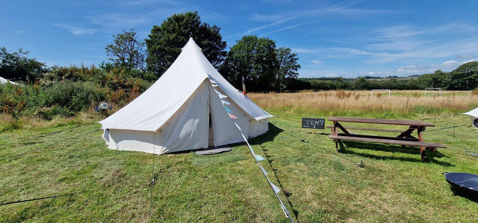 Dog Friendly Cozy Bell Tent With Log Burner in Isle of Anglesey