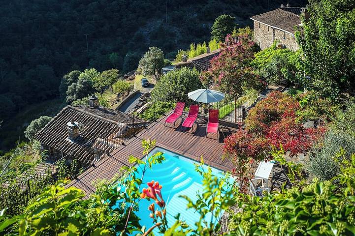Maison de vacances pour 6 personnes, avec Balcon ainsi que Jardin et Piscine