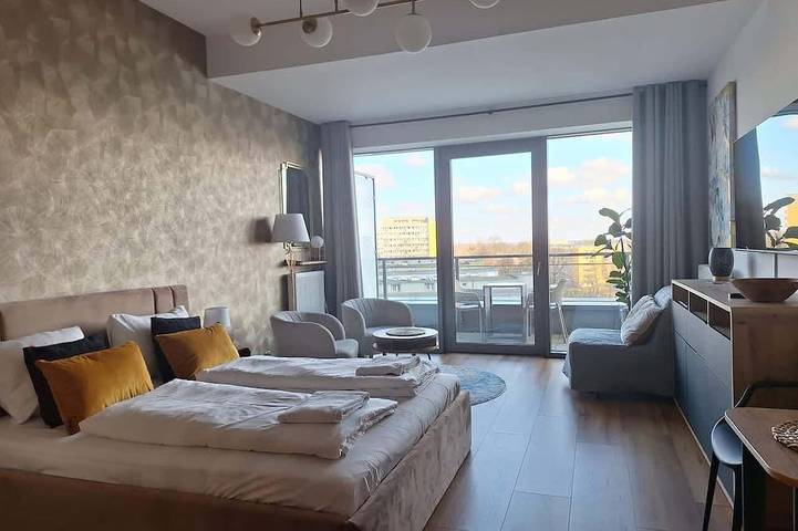 Ganze Wohnung, Komfortables Studio im Zentrum von Szczecin | Pool | Sauna in Stettin, Ostsee Vorpommern