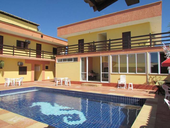 Pousadas para 6 pessoas, com piscina e vista e ainda jardim em Saquarema