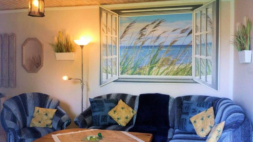 Ferienwohnung für 2 Personen, mit Terrasse und Garten sowie Ausblick