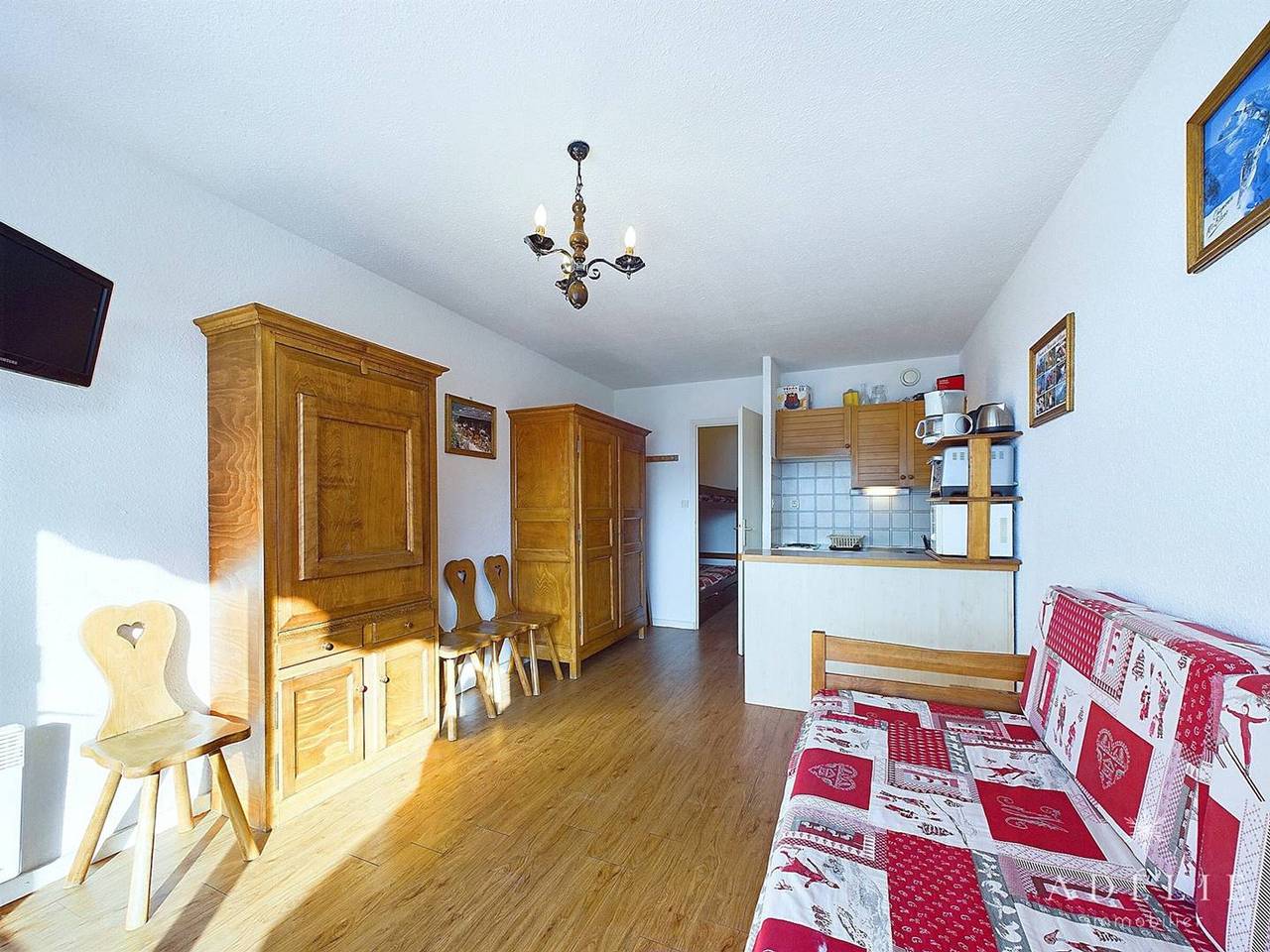 Ganzes Studio, Bergstudio im Zentrum, 4 Pers, Balkon, nahe Pisten in La Rosière, Montvalezan