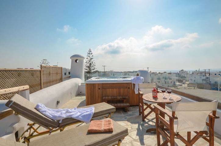 Location de vacances pour 6 personnes, avec Vue sur l’océan et Balcon ainsi que Terrasse et Piscine dans Agia Anna - 3