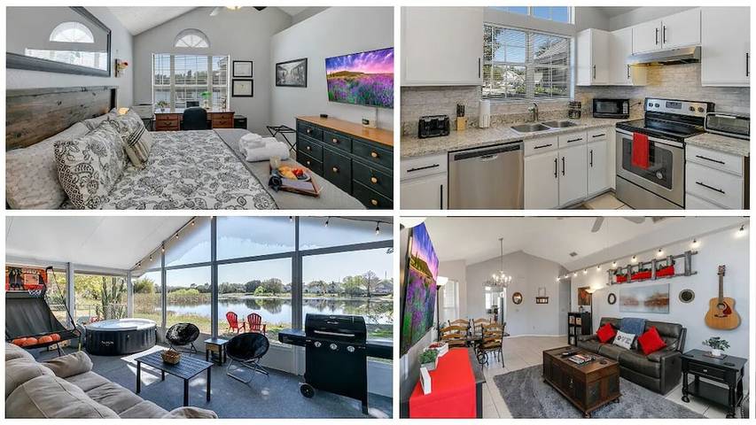 Vacation rental for 14 people, with yard and hot tub in Seminole County