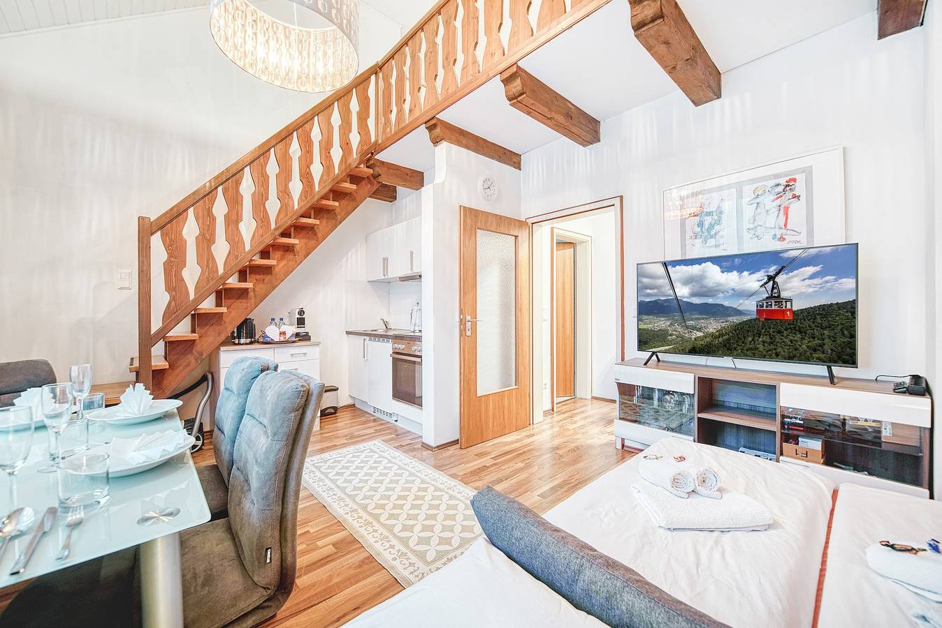 Apartamento entero, Apartamento tipo galería junto al Kurgarten real con vistas a la montaña in Bad Reichenhall, Alpes de Berchtesgaden