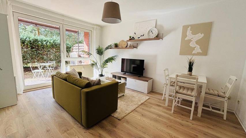 Appartement de vacances pour 3 personnes, avec terrasse ainsi que jardin et vue