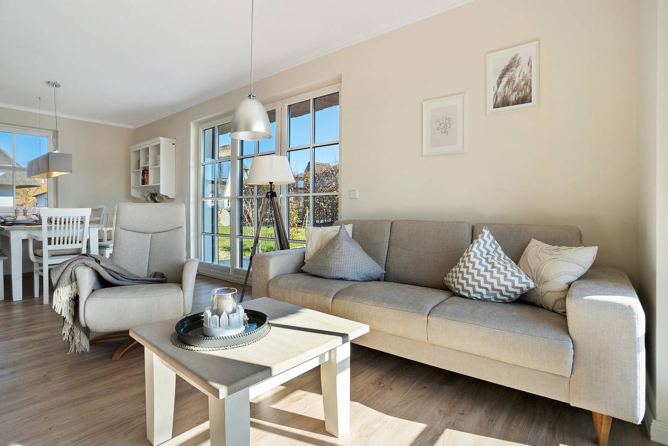 Idyllisches Reethaus nahe Strand mit Terrasse, privatem Garten und Wlan in Bodstedt, Fuhlendorf