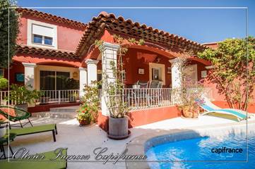 Maison d’hôte pour 4 personnes, avec vue ainsi que jardin et piscine, adapté aux familles à Saint-Cyr-sur-Mer