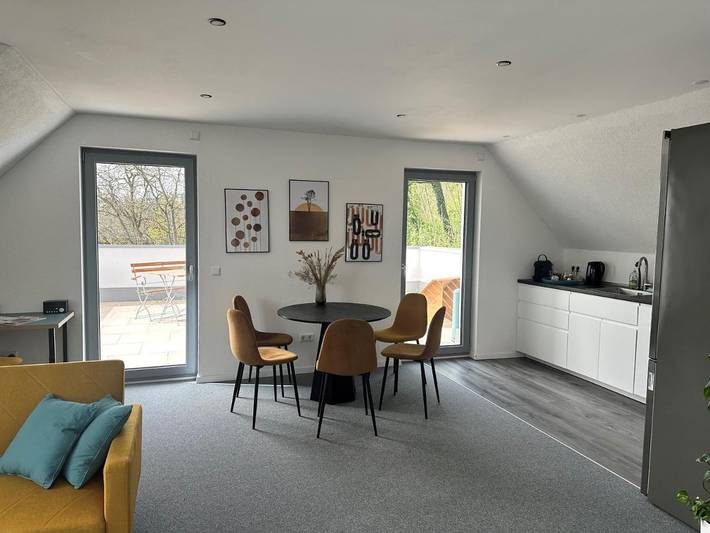 Ferienwohnung für 6 Personen, mit Balkon und Terrasse sowie Ausblick