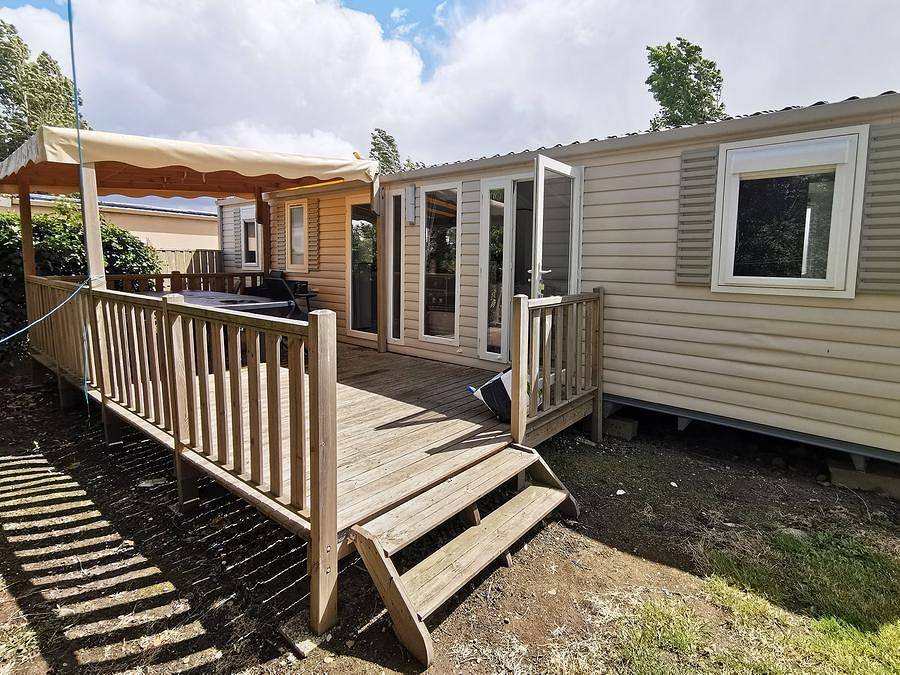 Camping et Parc Les Goelands - Mobilhome 6 personas - Mh3 N°30 con terraza cubierta in Arzal, Côte des Mégalithes