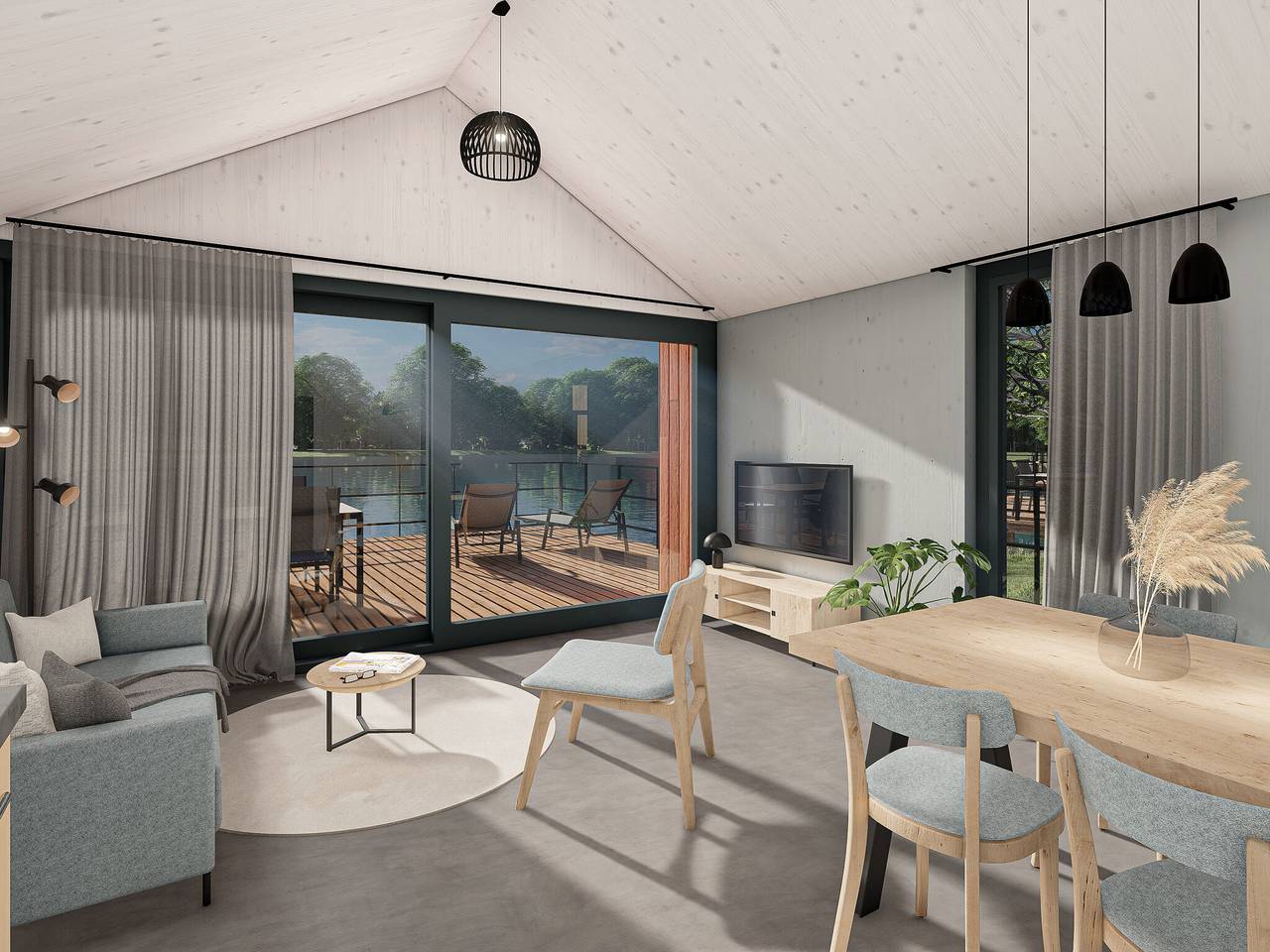 Lodge am See in Arcen mit Wasserterrasse in Nationalpark De Maasduinen